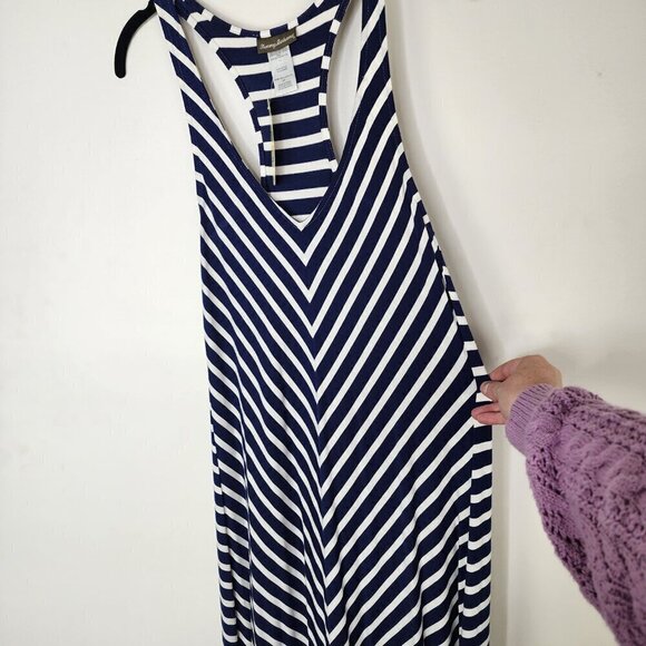 NWT Tommy Bahama Breton Stripe Racerback Maxi Dress Coverup Navy White Small - Picture 5 of 12